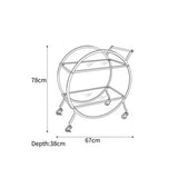 George Home Gold Metal Trim Drinks Trolley