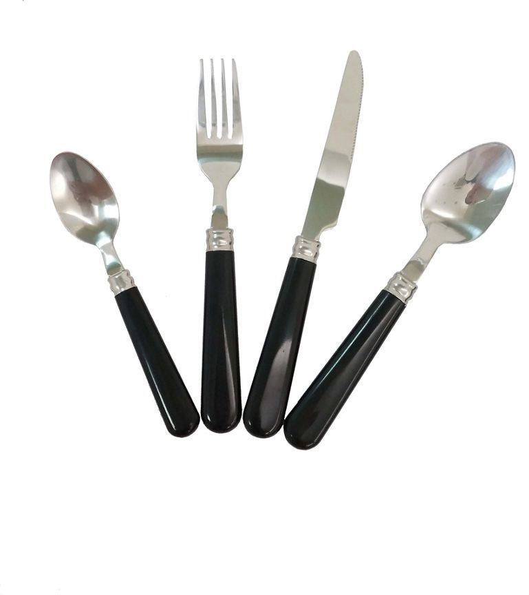 George Home Black Cutlery Set GOODS ASDA   