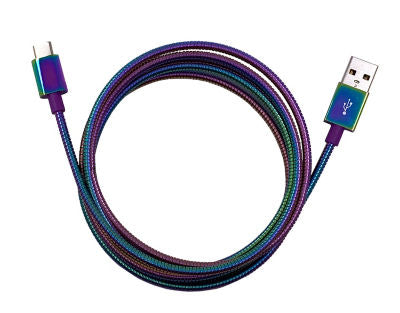 Blackweb Type C Cable - Iridescent Metal 18m