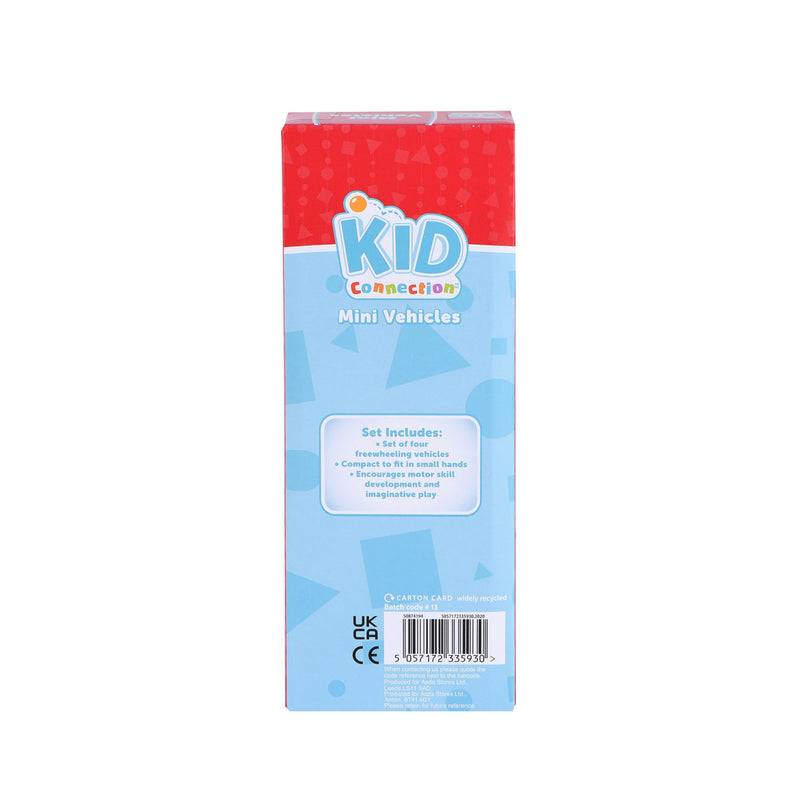 Kid Connection Mini Vehicles toy set with four cars, UK version