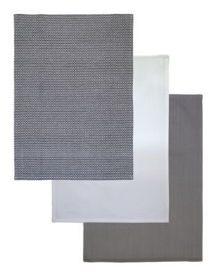 George Home grey geo tea towels kitchen - British product