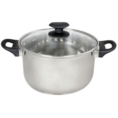 George Home silver stainless steel stock pot, UK version