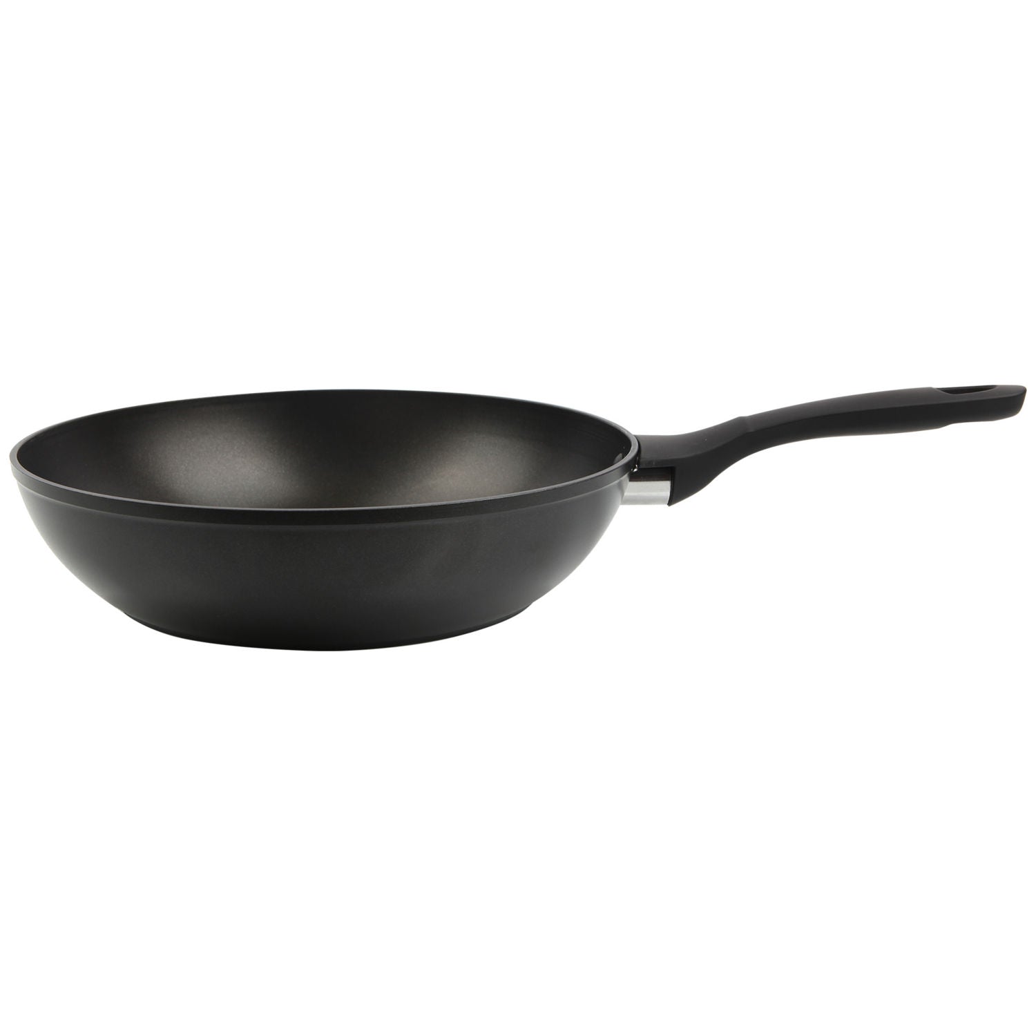 George Home matte black non-stick wok 28cm, UK version