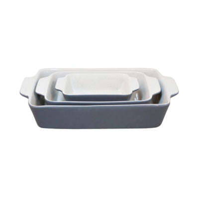 ASDA George Home Graues Keramik-3-teiliges Bräter-Set mit 20 cm, 30 cm und 36 cm Brätern - Online bei McGrocer kaufen