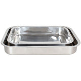 George Home Silver Stainless Steel 2-Piece Roaster Set GOODS ASDA   