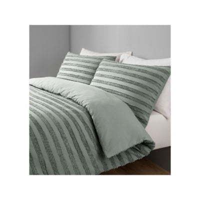 George Home green luxury tufted duvet set double (British brand)