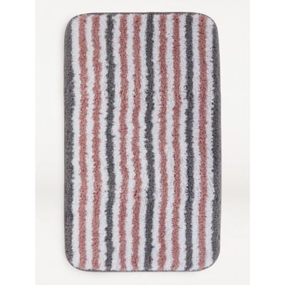 George Home pink and grey microfibre pedestal and bath mat set, UK version