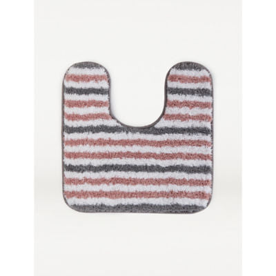George Home pink and grey microfibre pedestal and bath mat set, UK version