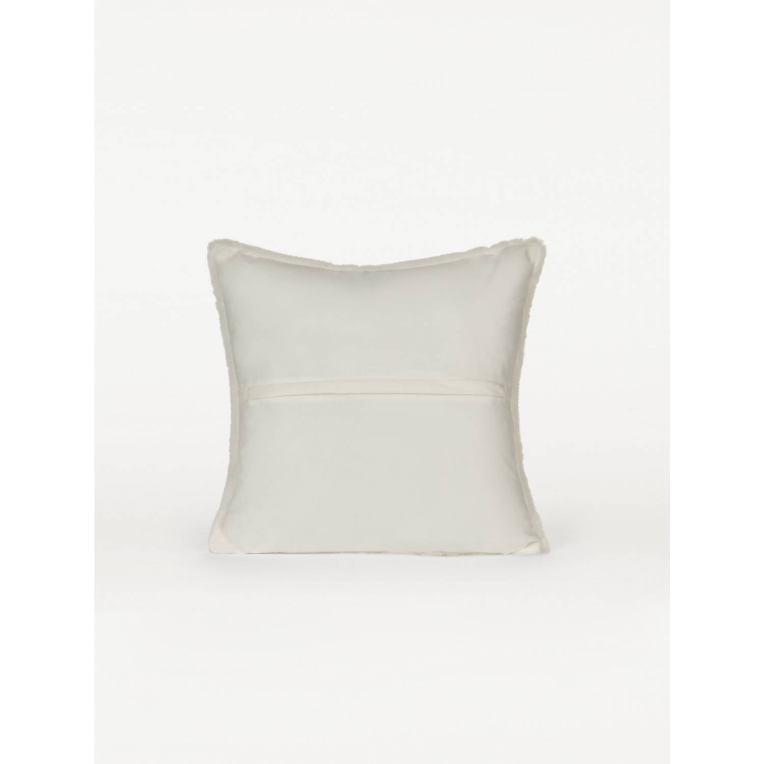 George Home white faux fur cushion 43cm UK version