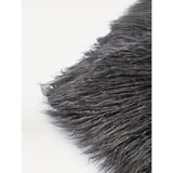 George Home charcoal Mongolian faux fur cushion, imported from the UK