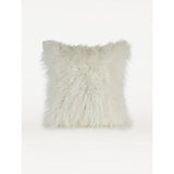 George Home white Mongolian faux fur large cushion, UK version