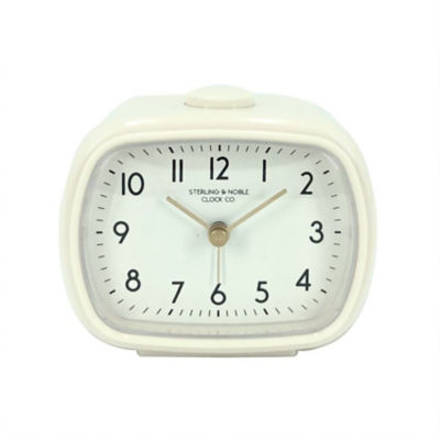 George Oval Alarm Clock cream plastic, UK version