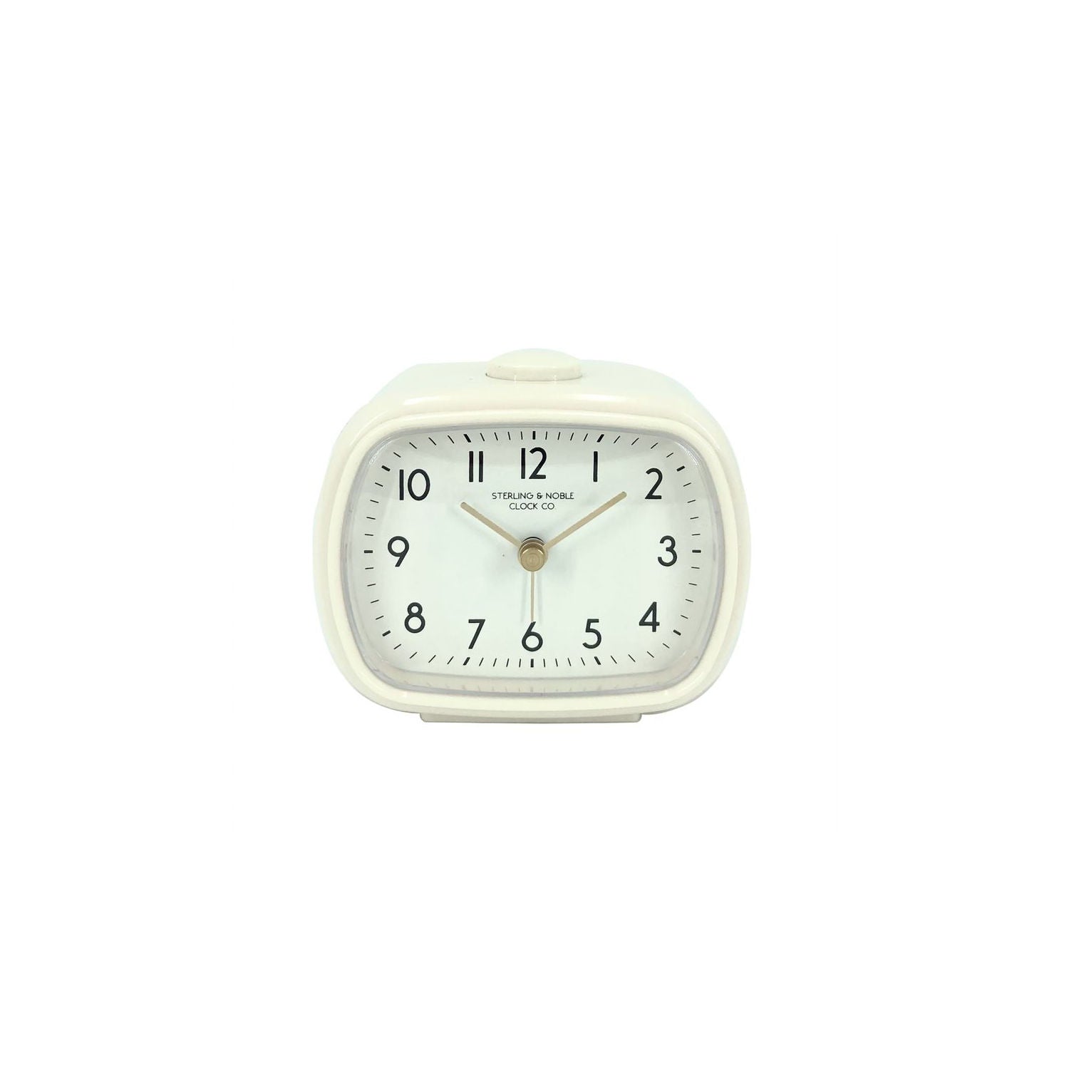 George Oval Alarm Clock cream plastic, UK version