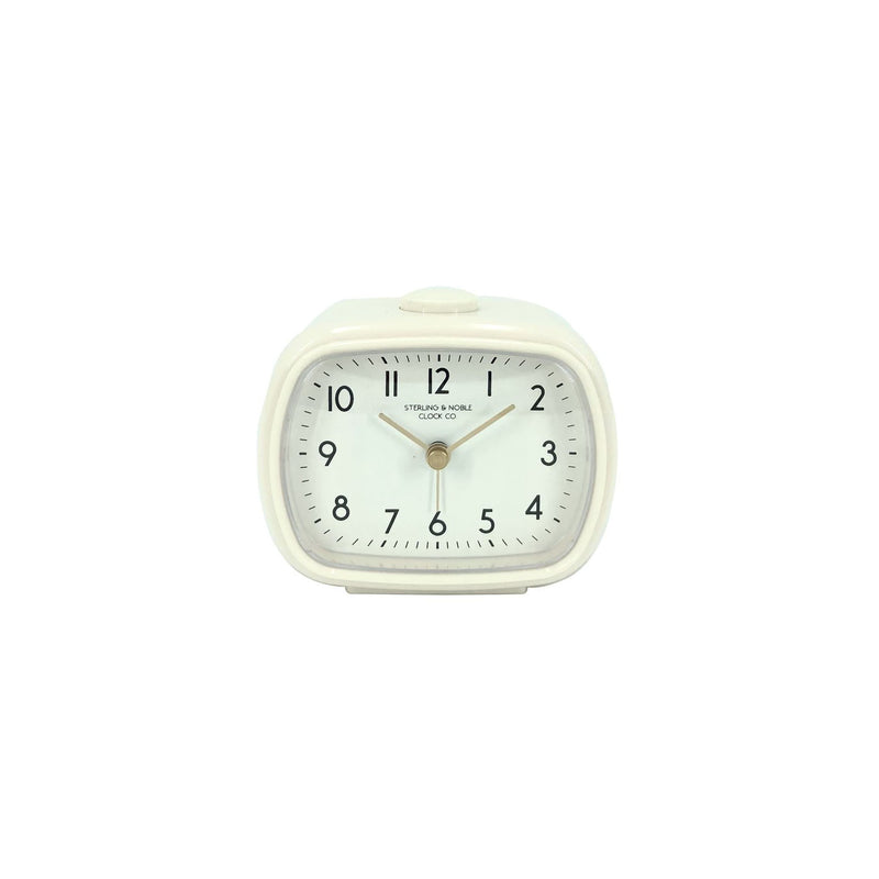George Oval Alarm Clock cream plastic, UK version