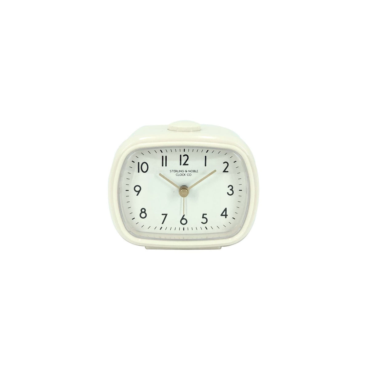 George Oval Alarm Clock cream plastic, UK version