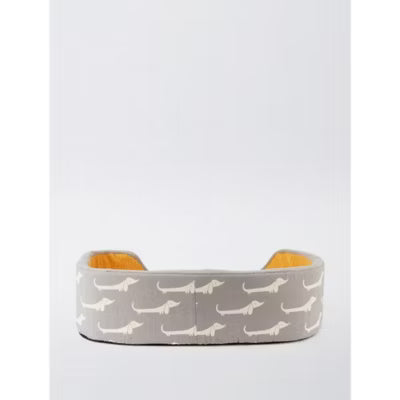 George Home grey sausage dog print foam bed, UK version