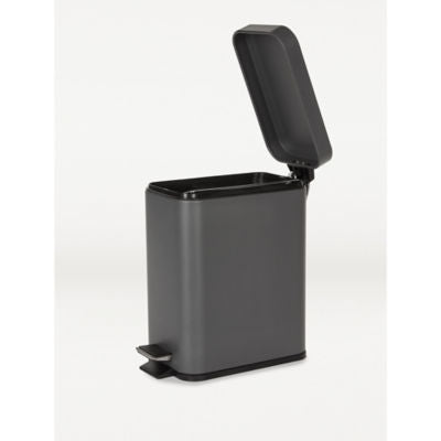 George Home charcoal matte rectangular bin 30x14.5x22.5cm, UK version