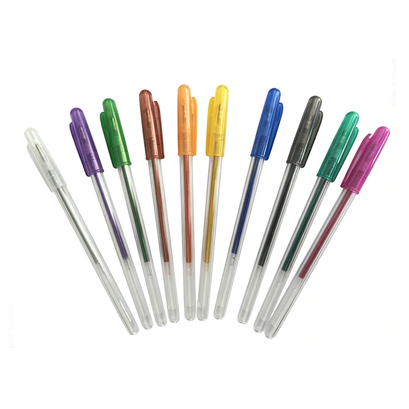 ASDA glitter gel pens assorted colours 10 pack - British product