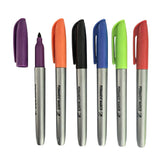 ASDA permanent marker pens Assorted colours 6 Pack - British product