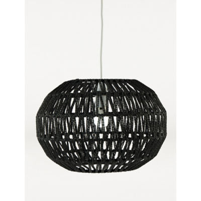 George Home black rattan light shade, UK version