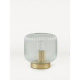 George Home clear ribbed glass lamp 23cm - British product