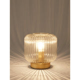 George Home clear ribbed glass lamp 23cm - British product