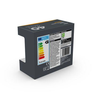ASDA LED filament bulb warm white 40W 2-pack, imported from the UK