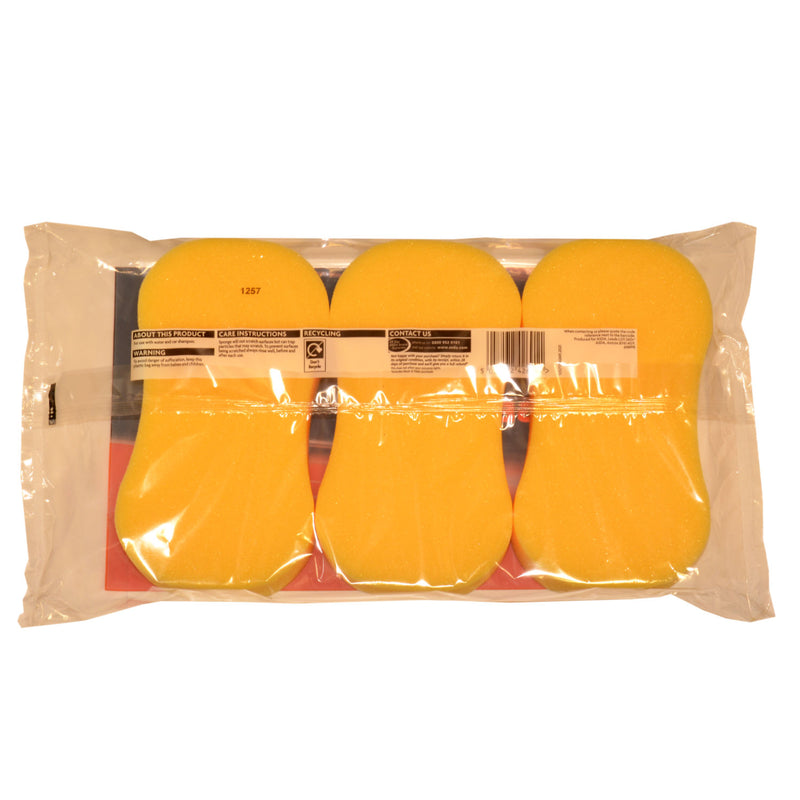 Auto Drive car sponges 3 pack - British product