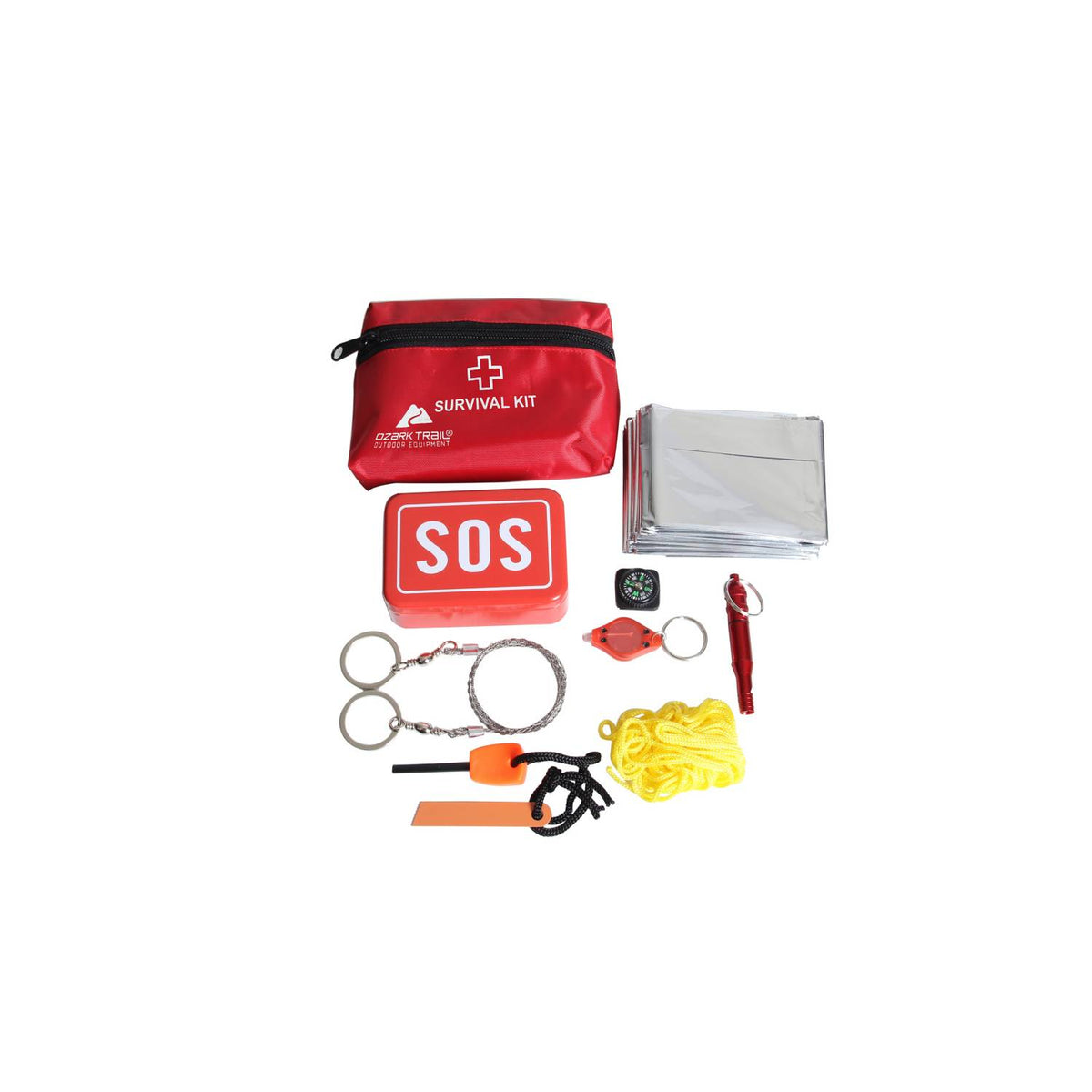 Ozark Trail survival kit compass foil blanket, imported from the UK