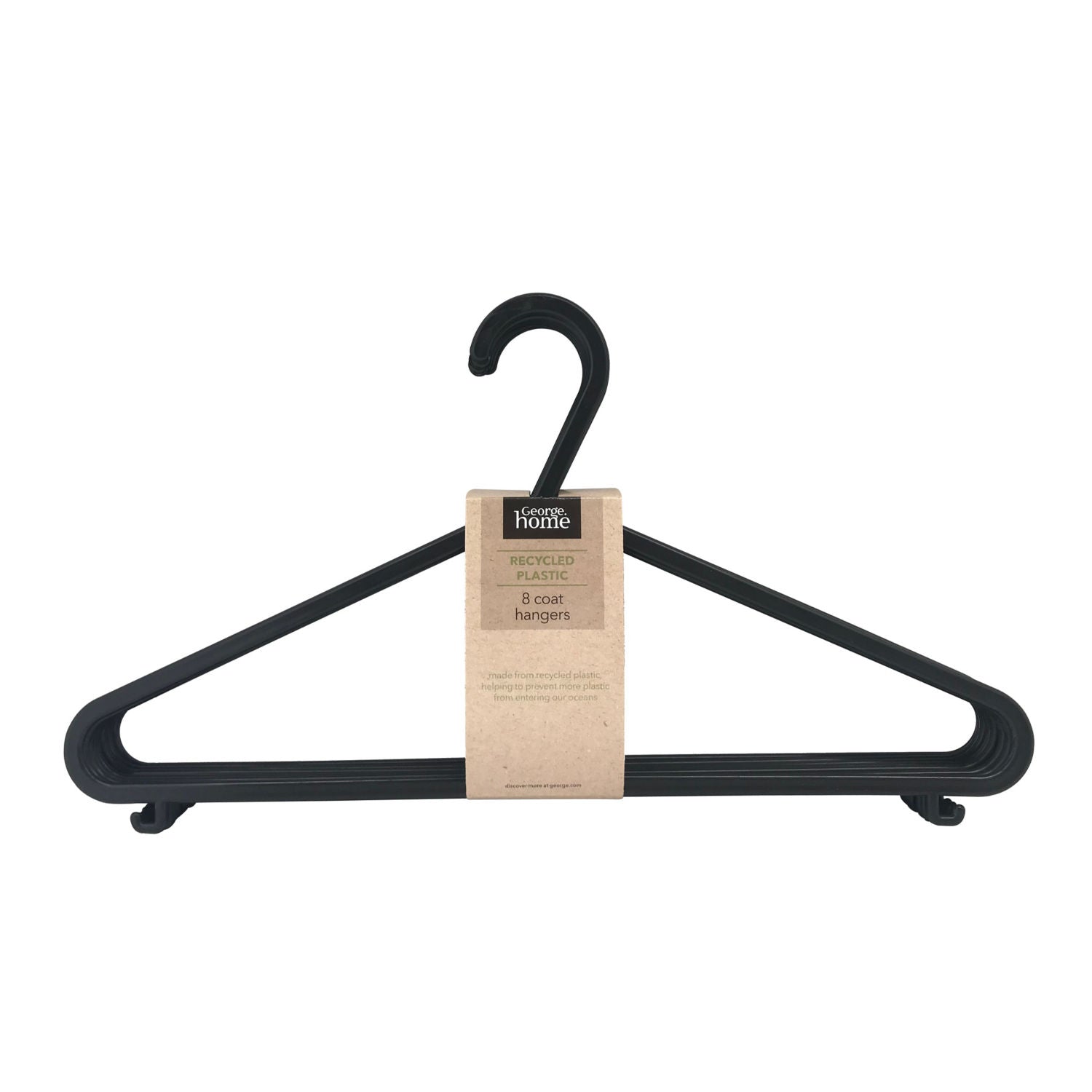 George Home black clothes hangers 10 pack, UK version