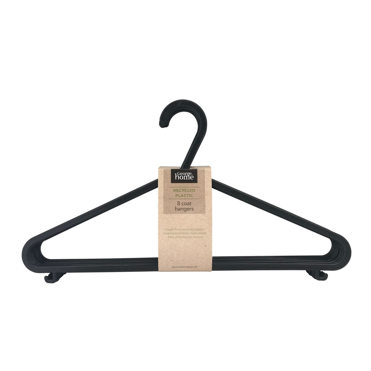 George Home black clothes hangers 10 pack, UK version