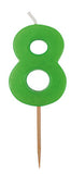 George Home number candle shape eight decorated with bamboo pick, UK version