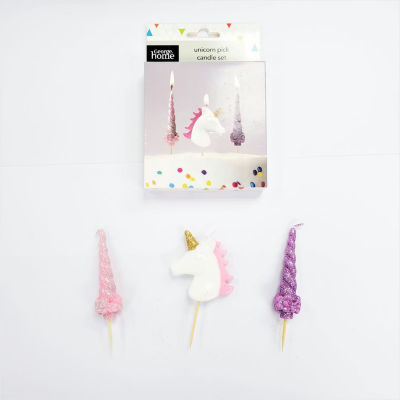 George Home unicorn candle 3-pack, UK version