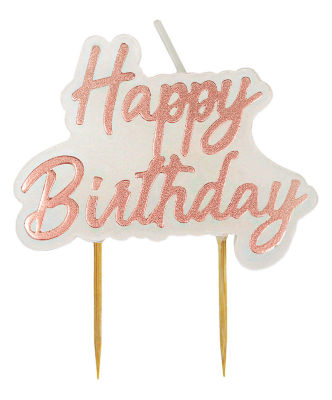 Bougie d'anniversaire George Home Rose Gold 1 paquet