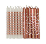 George Home rose gold candles 12 pack, imported from the UK