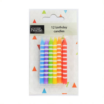 George Home striped candles 12 pack (British brand)