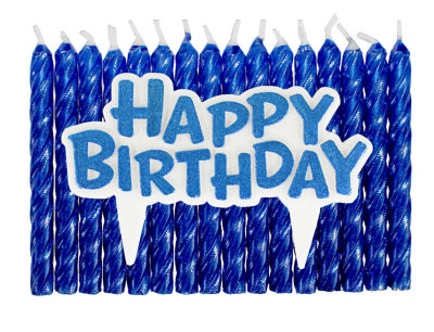 George Home birthday candle set with wax plaque and 16 candles, UK version