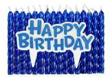 George Home birthday candle set with wax plaque and 16 candles, UK version
