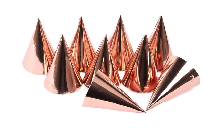 George Home Rose Gold Party Hats GOODS ASDA   