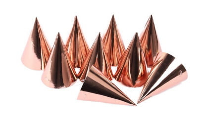 George Home Rose Gold Party Hats 8pk