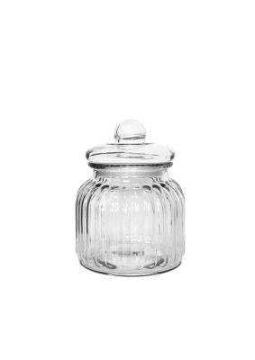 George Home Medium Glass Storage Jar with Ceramic Lid 500ml