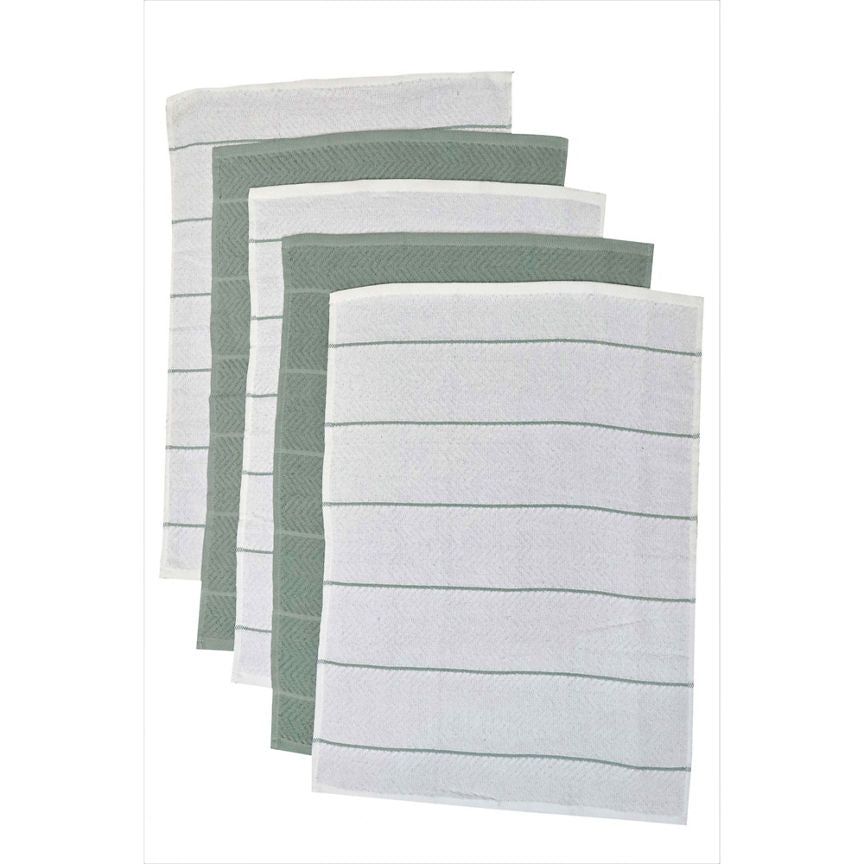 George Home Green Terry Tea Towels