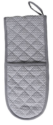Gant double de four tissé gris George Home