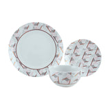 George Home dinner set rose gold-effect marble 12 piece, imported from the UK