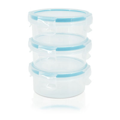 George Home Round Clip Lid Food Storage Containers Pack of 3