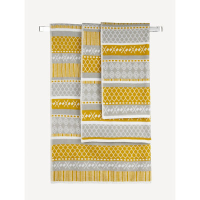 George Home large grey geometric bath sheet 100x150cm, UK version