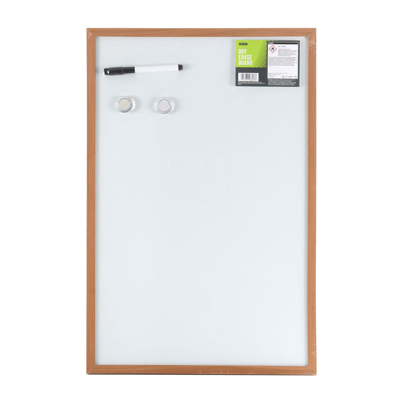 ASDA Dry Erase Board magnetic whiteboard 23.6x15.7 inches (British brand)