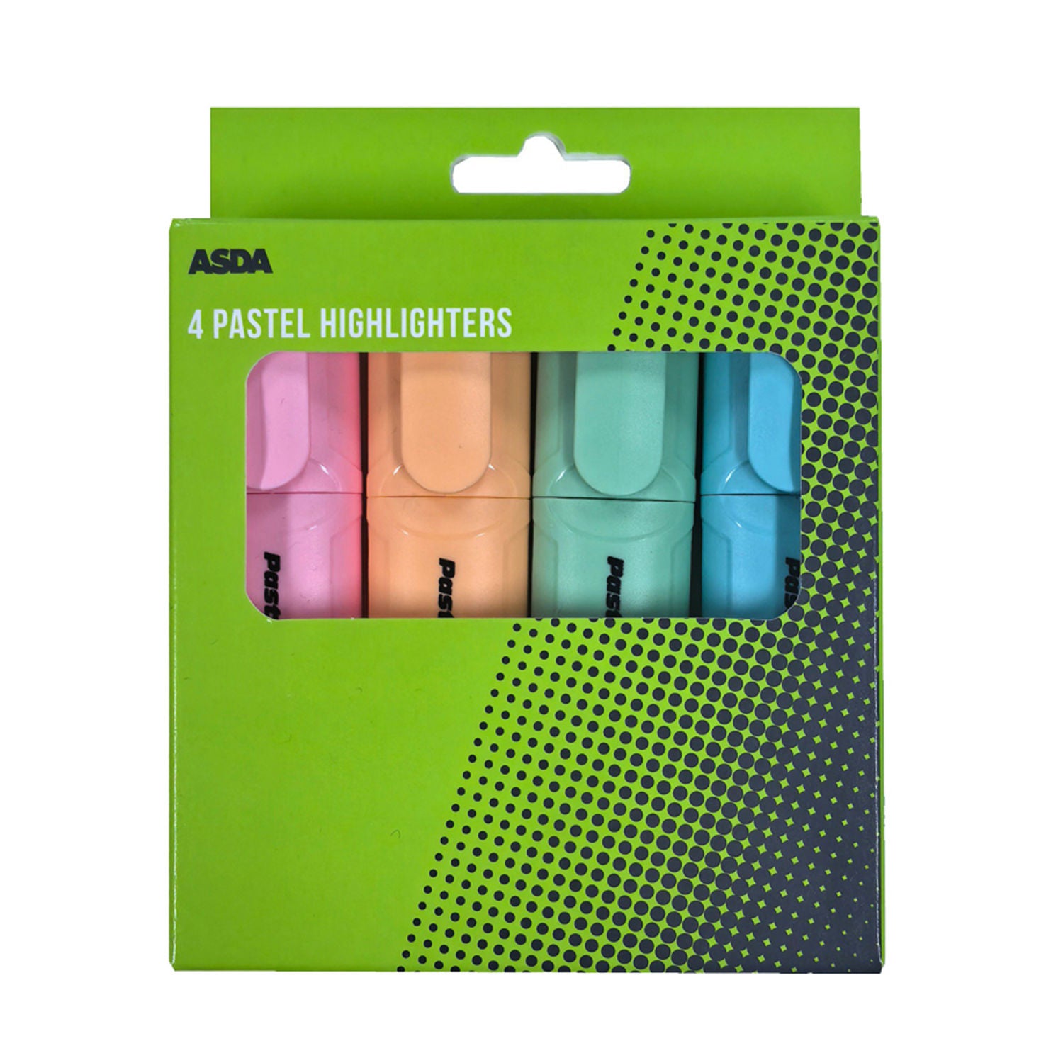 Pen & Gear pastel highlighters 4-pack, imported from the UK