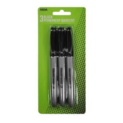 ASDA ASDA Permanentmarker Schwarze Tinte 3er-Pack – Jetzt online bei McGrocer kaufen