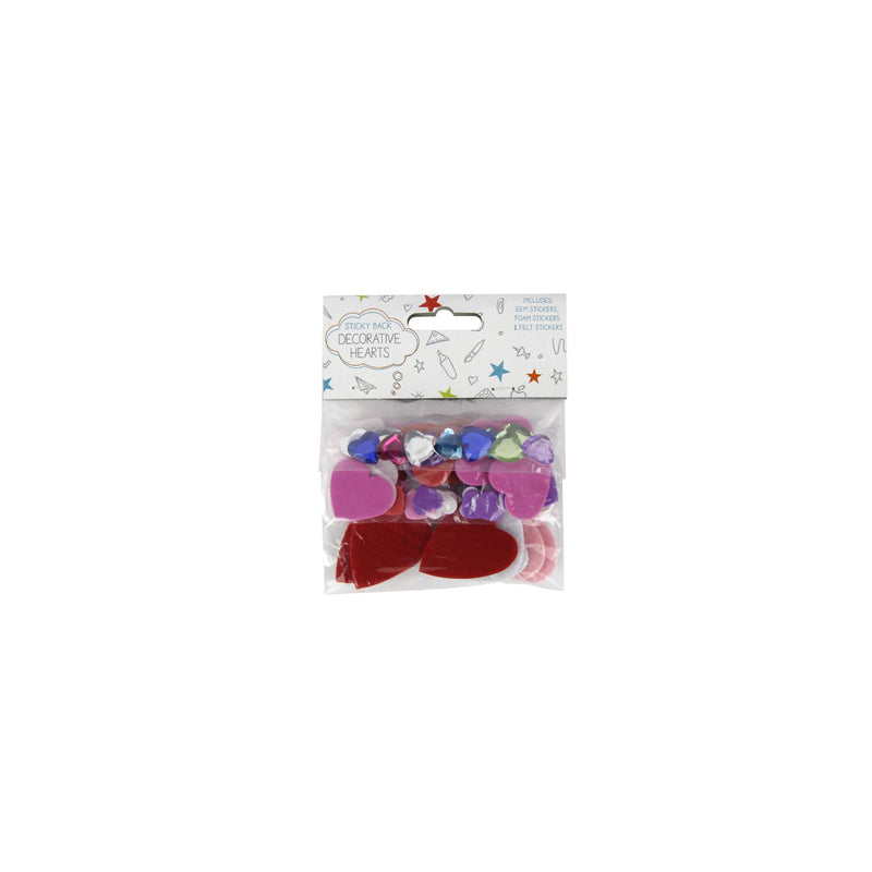 ASDA Craft Pack decorative heart stickers (British brand)